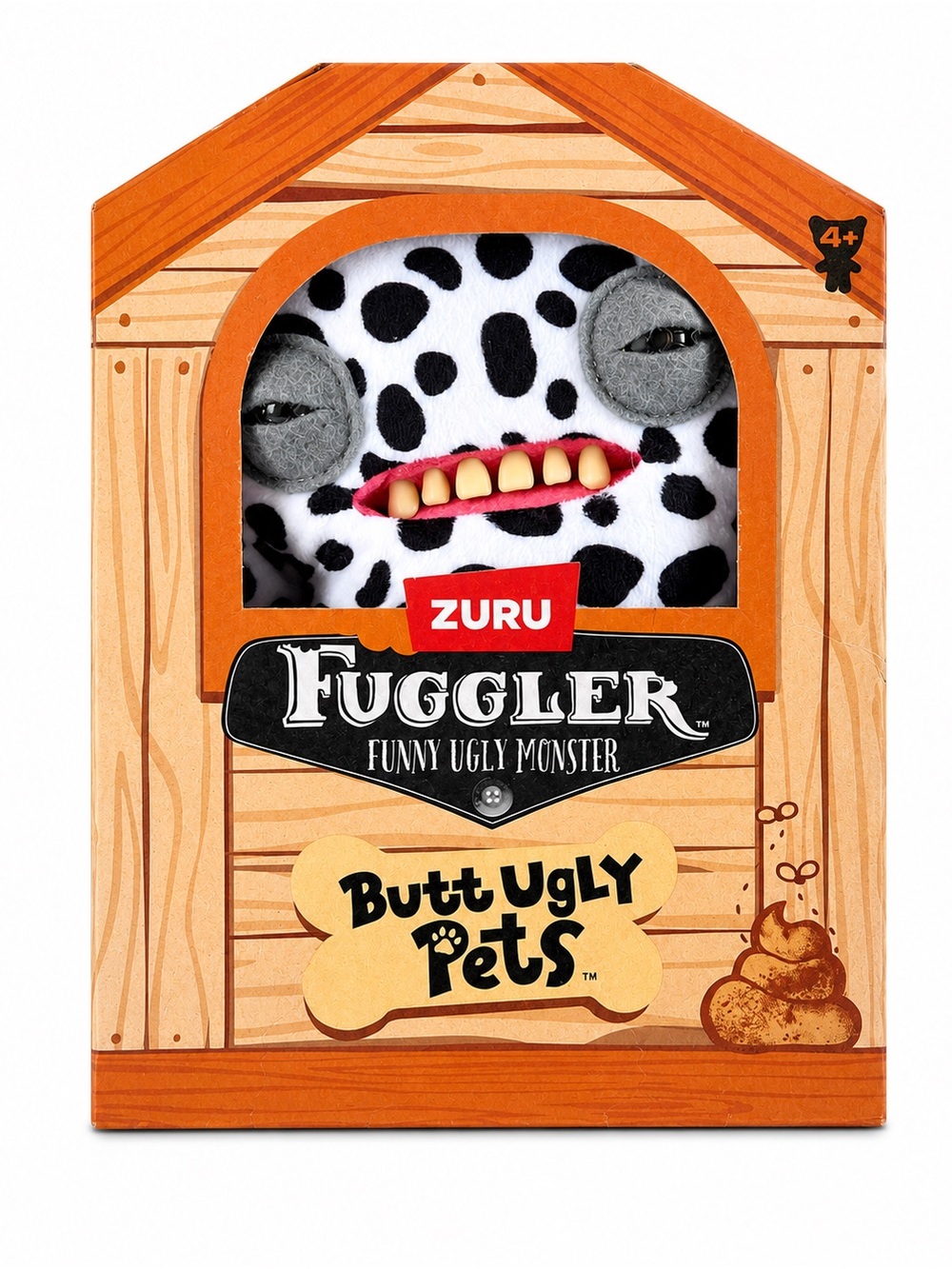 ZURU Fuggler Butt Ugly Pets Dalmatian Plush - Black & White